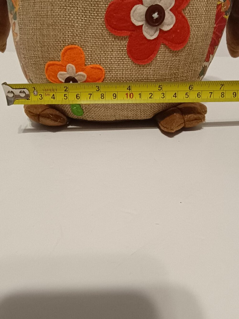 Fall Owl Weighted Autumn Floral Harvest Burlap Felt Farmhouse Decor - Picture 10 of 12